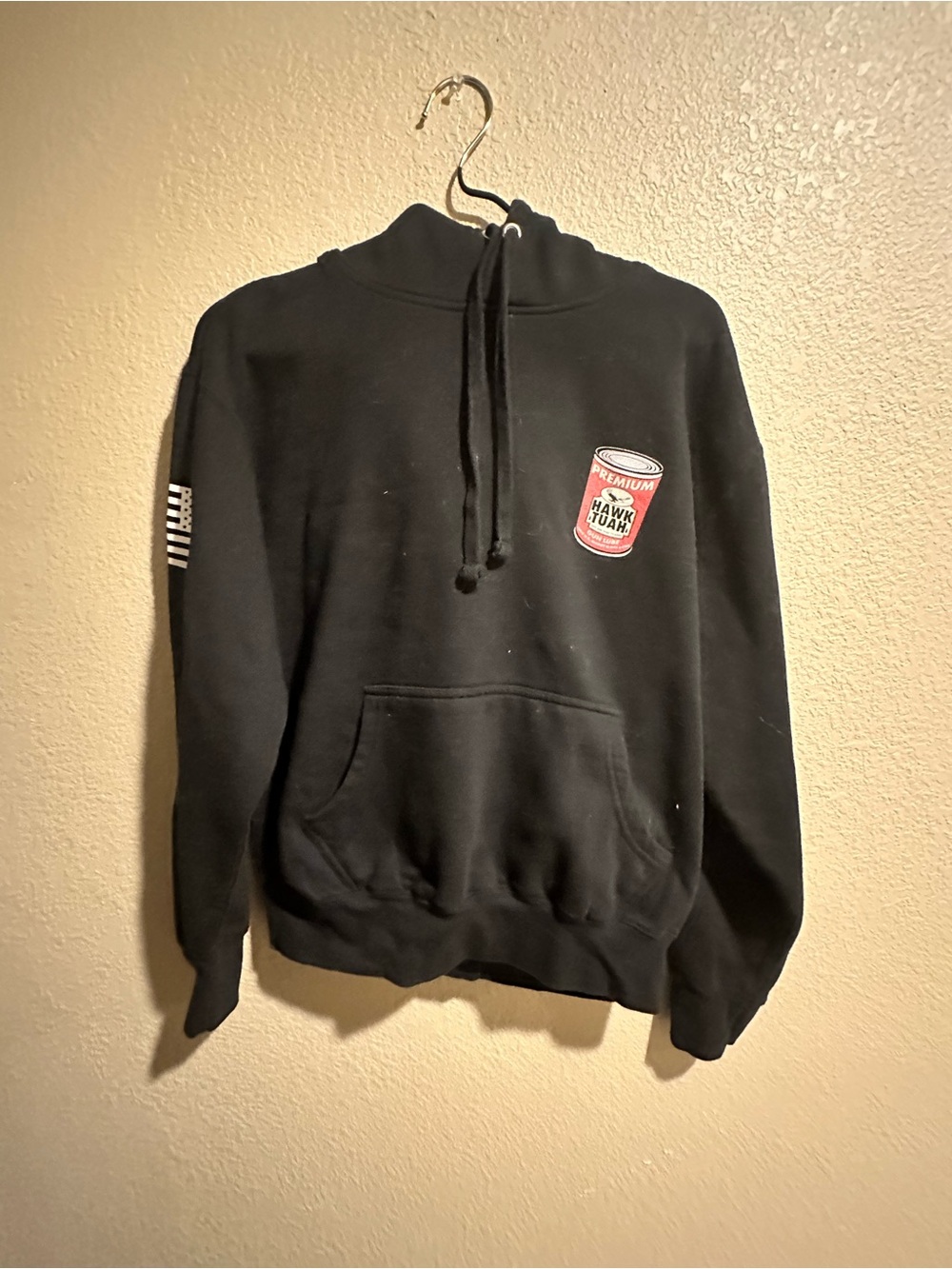 Hawk Tuah We The People Hoodie Black Size Small Funny Meme Sweatshirt Medium